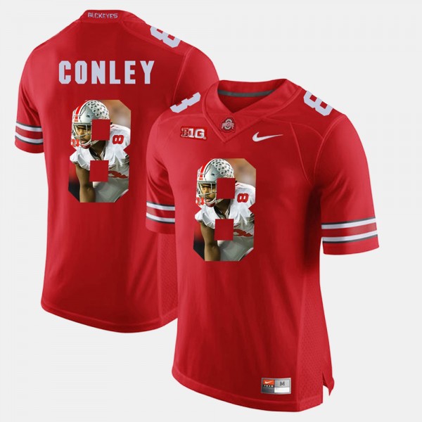 Ohio State Buckeyes Gareon Conley Men's #8 Scarlet Pictorial Fashion College Football Jersey 2404WRMZ6